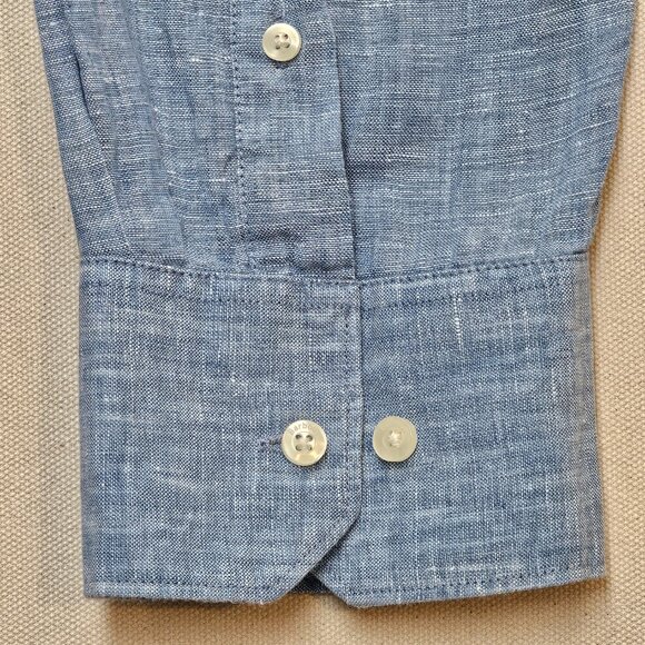 Barbour Linen Regular Fit Button Down XL - Picture 7 of 9